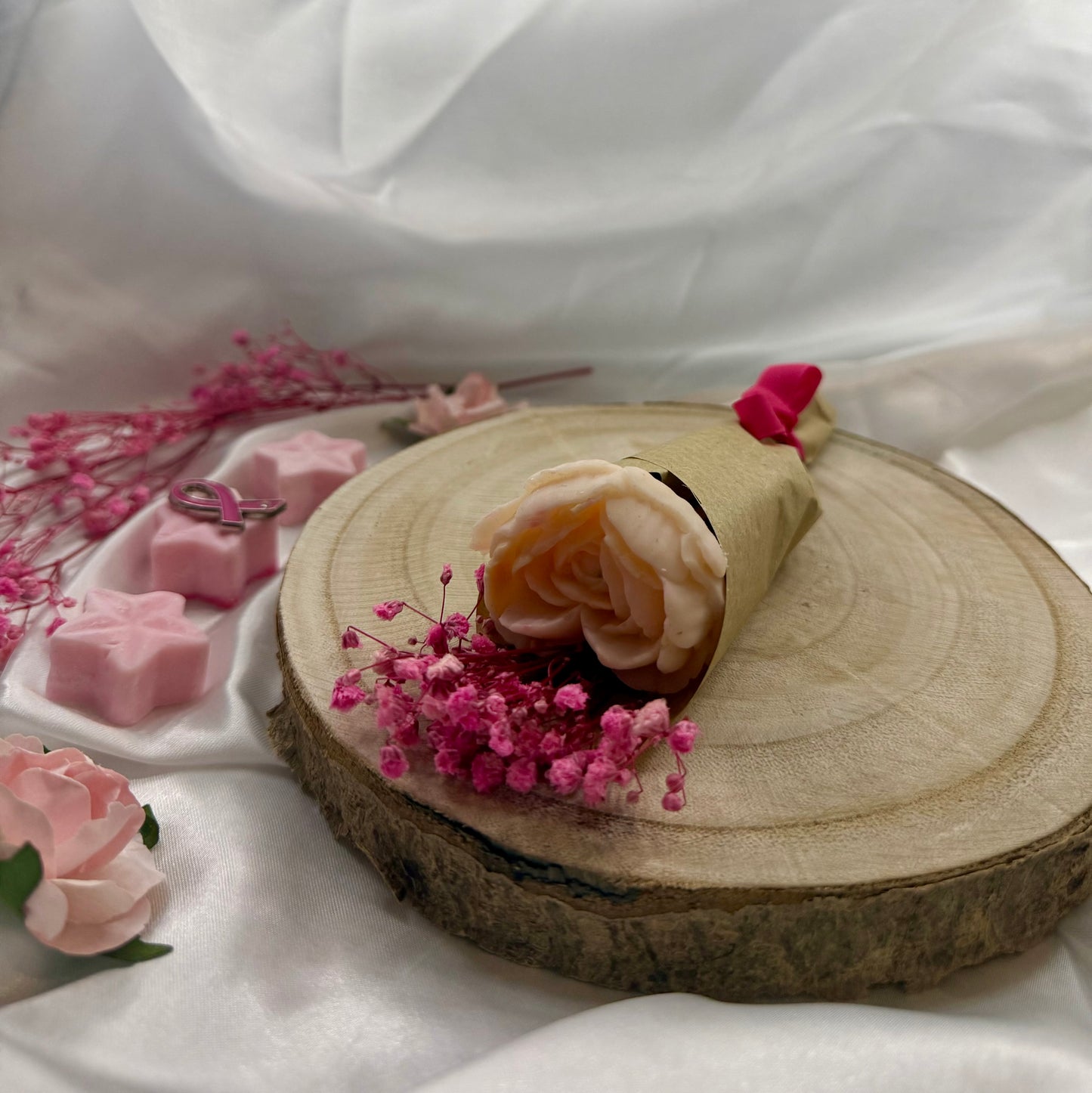 Fleur rose senteur fleur de coton