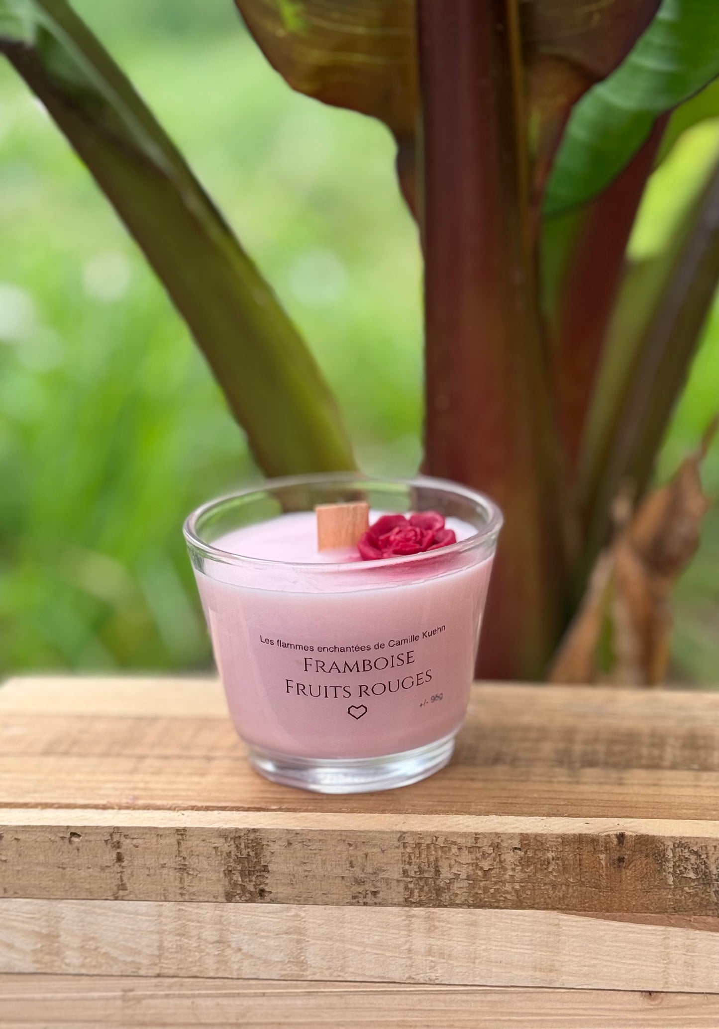 Bougie senteur framboise/fruits rouges
