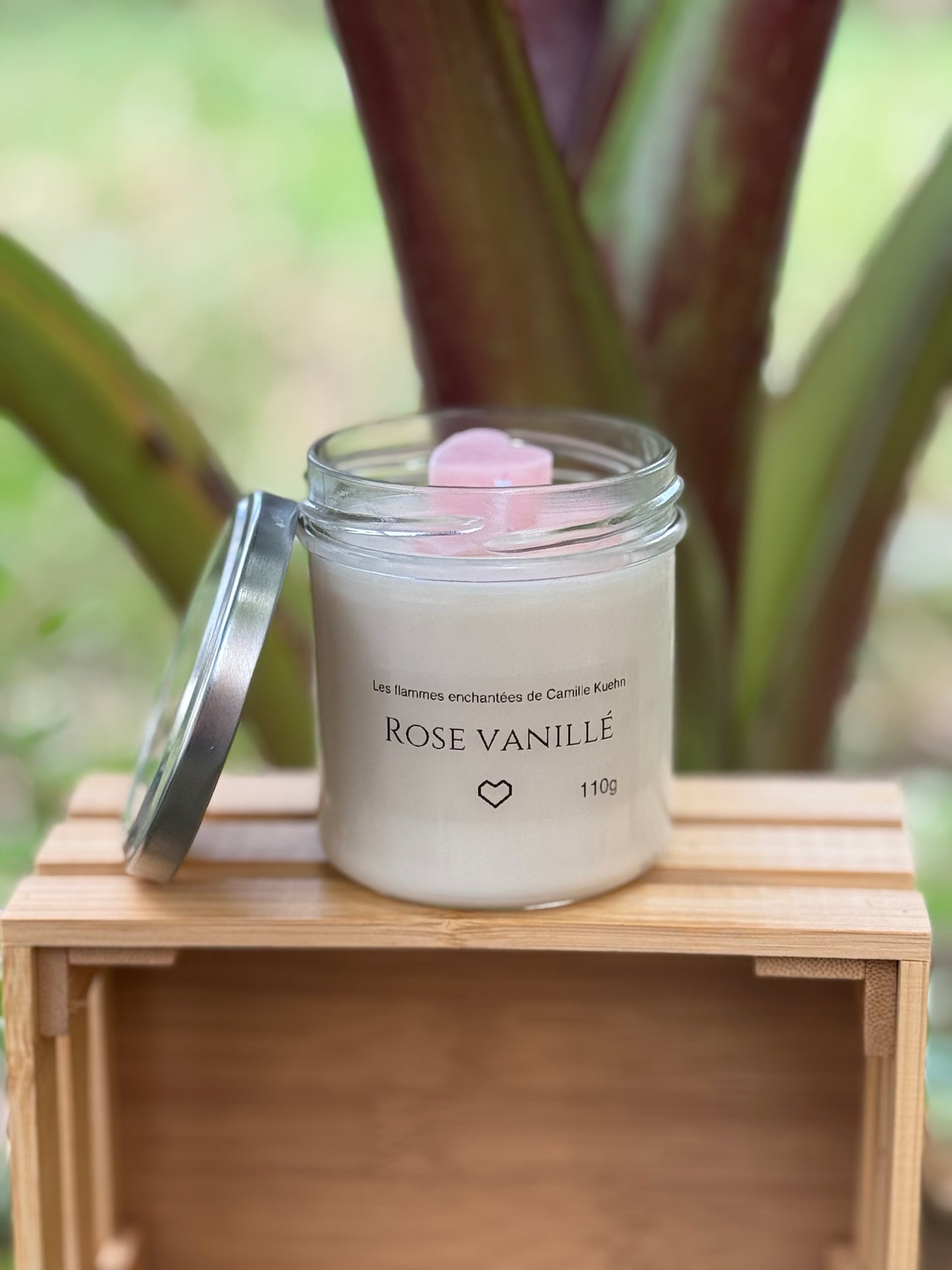 Bougie senteur rose vanillé