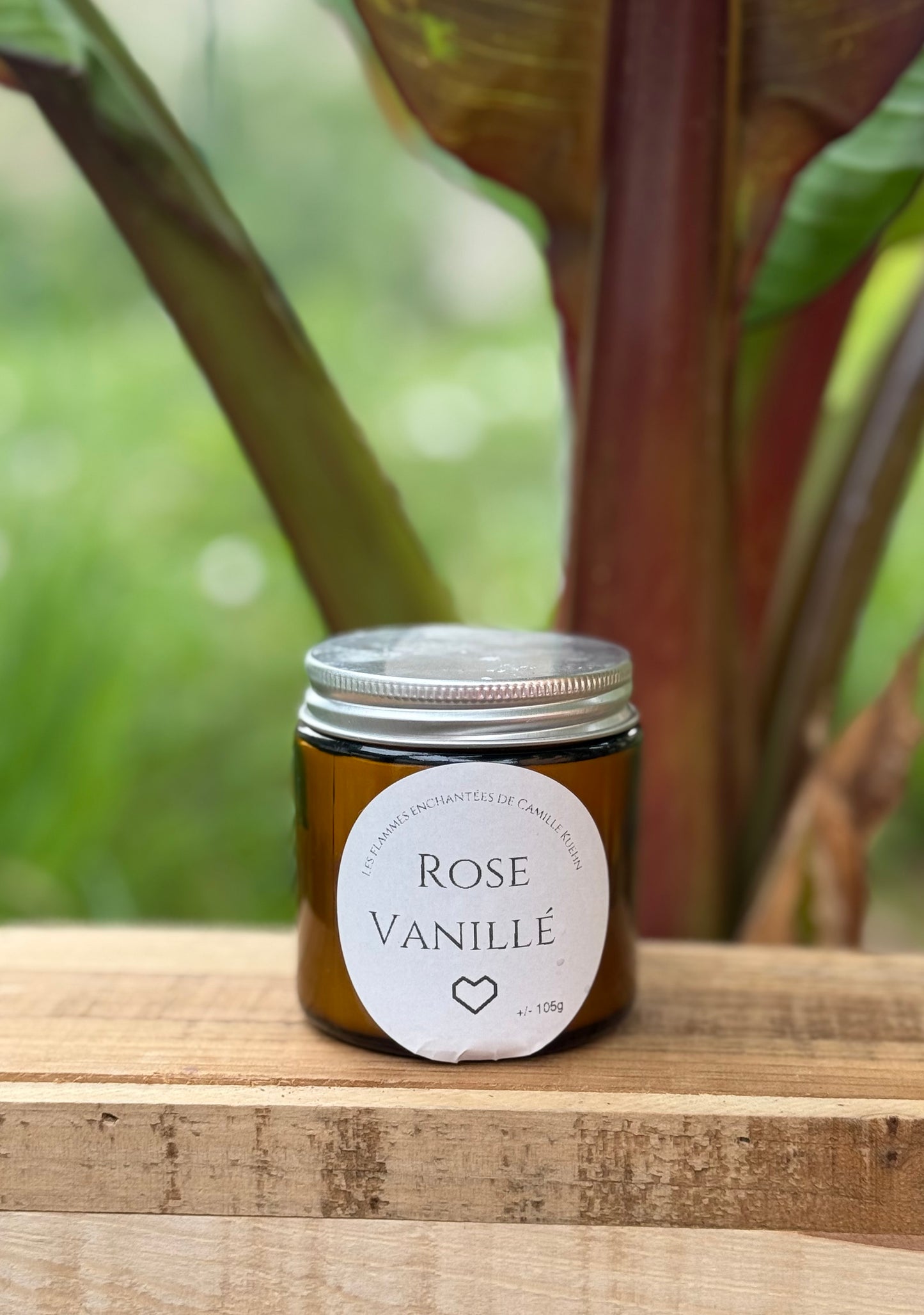 Bougie senteur rose vanillé