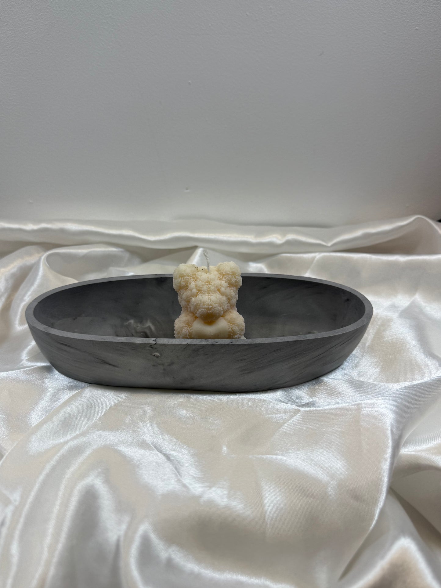 Centre de table gris en plâtre