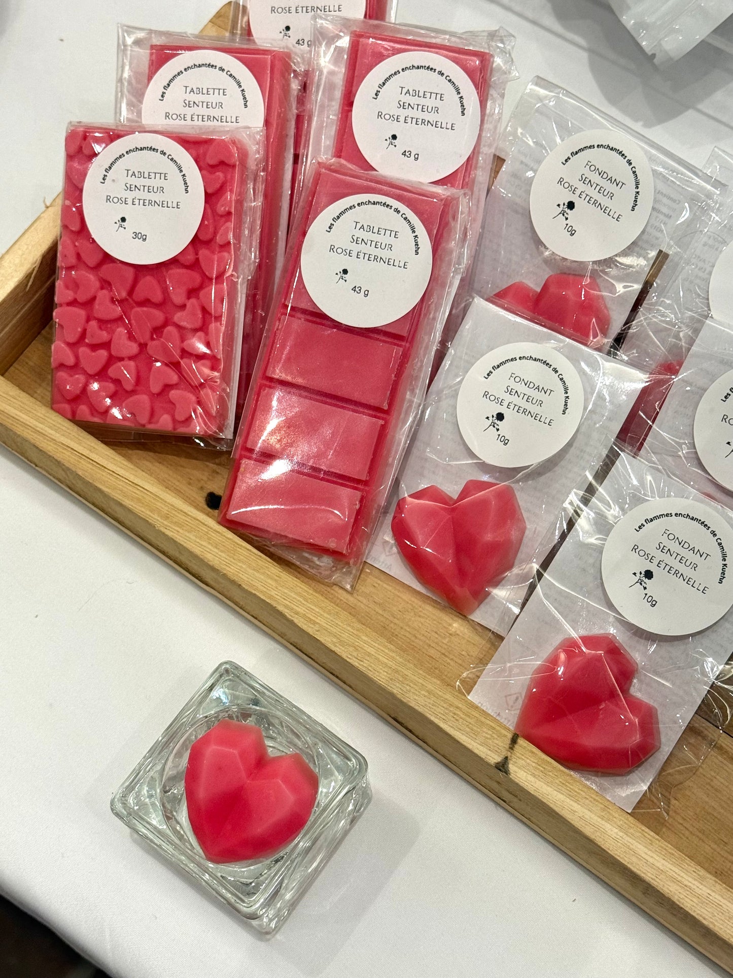 Tablette fondant senteur rose éternelle