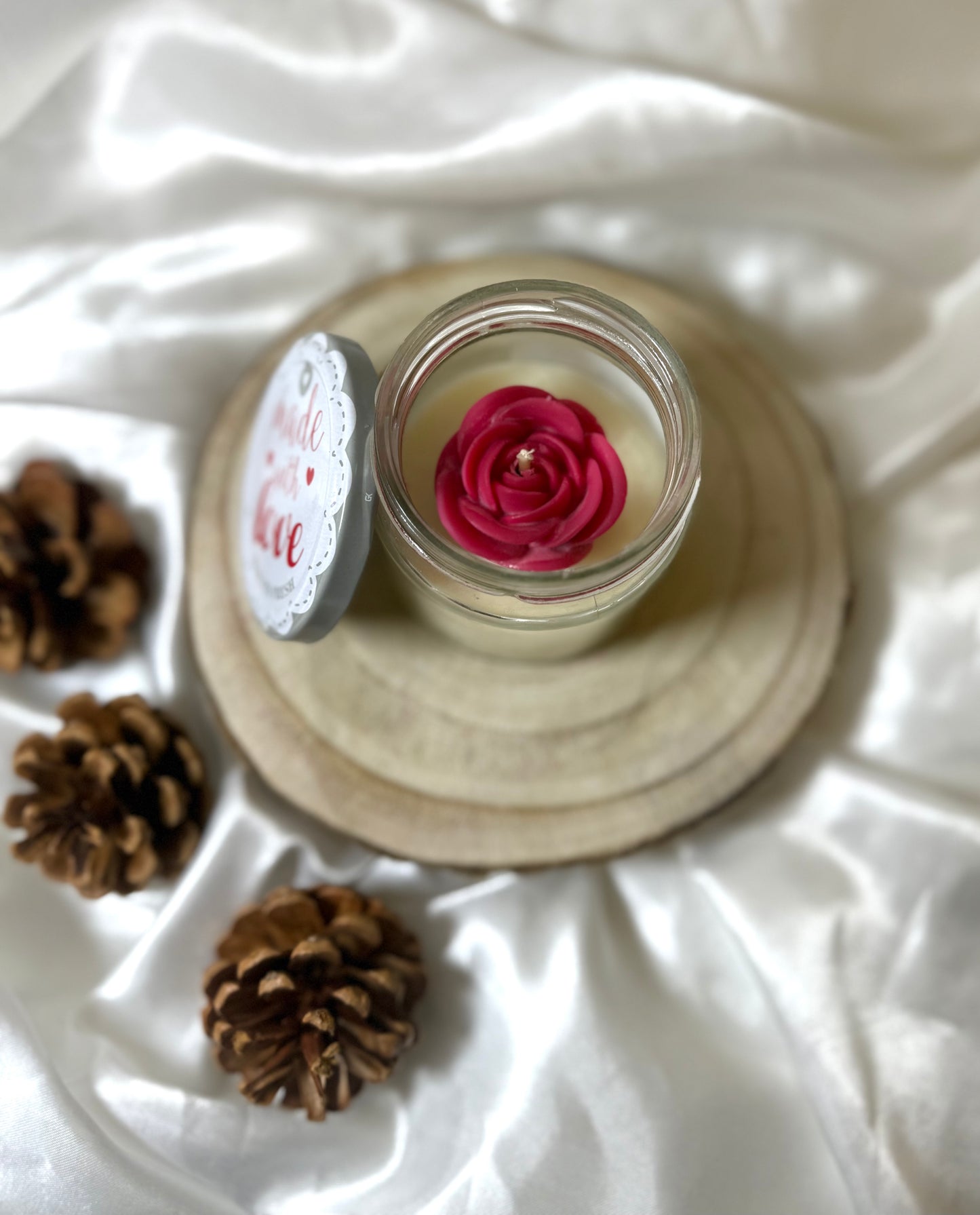 Bougie Artisanale - Rose éternelle