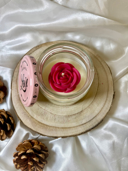 Bougie Artisanale - Rose éternelle