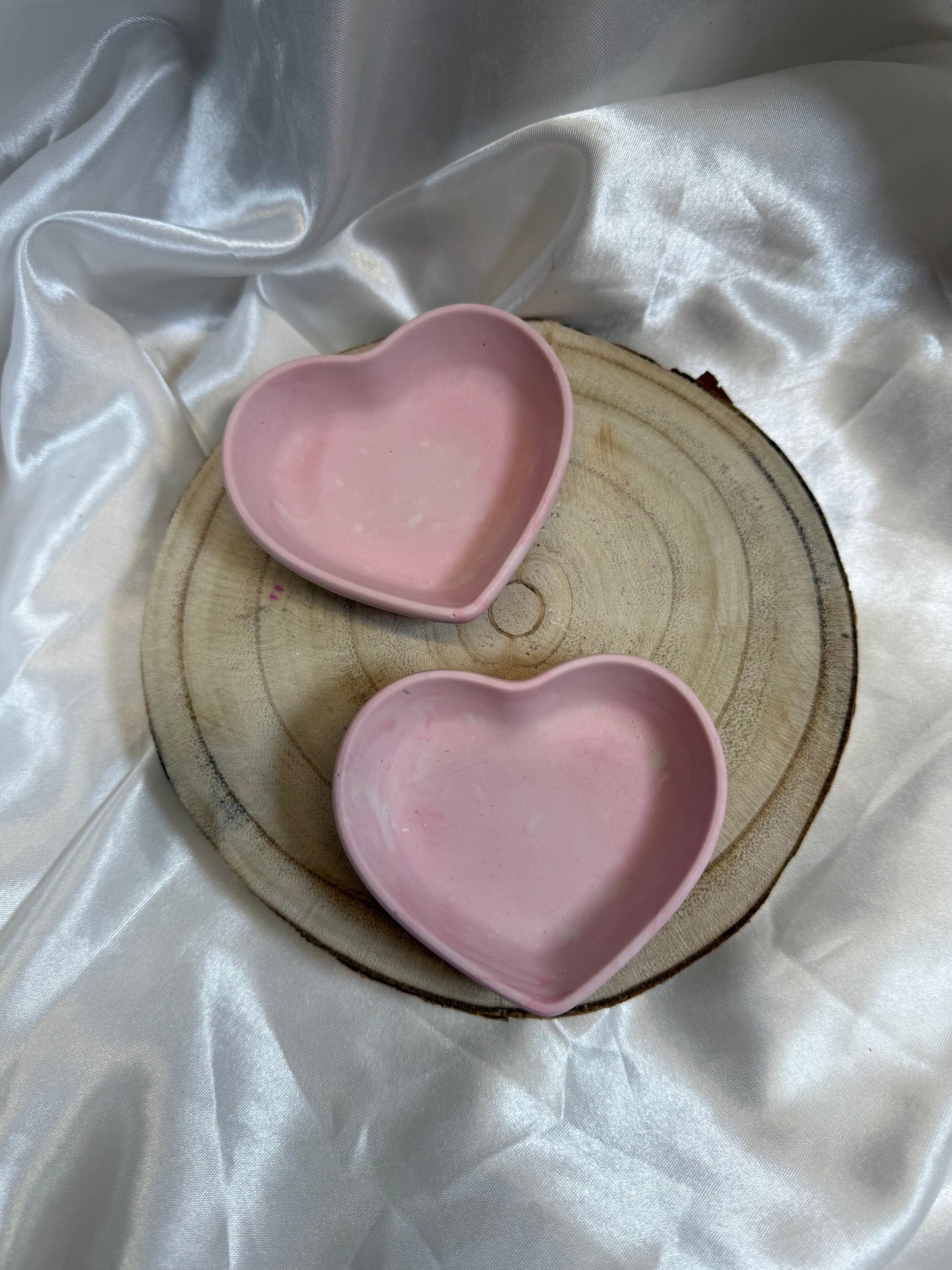 Mini pot en forme de cœur en plâtre