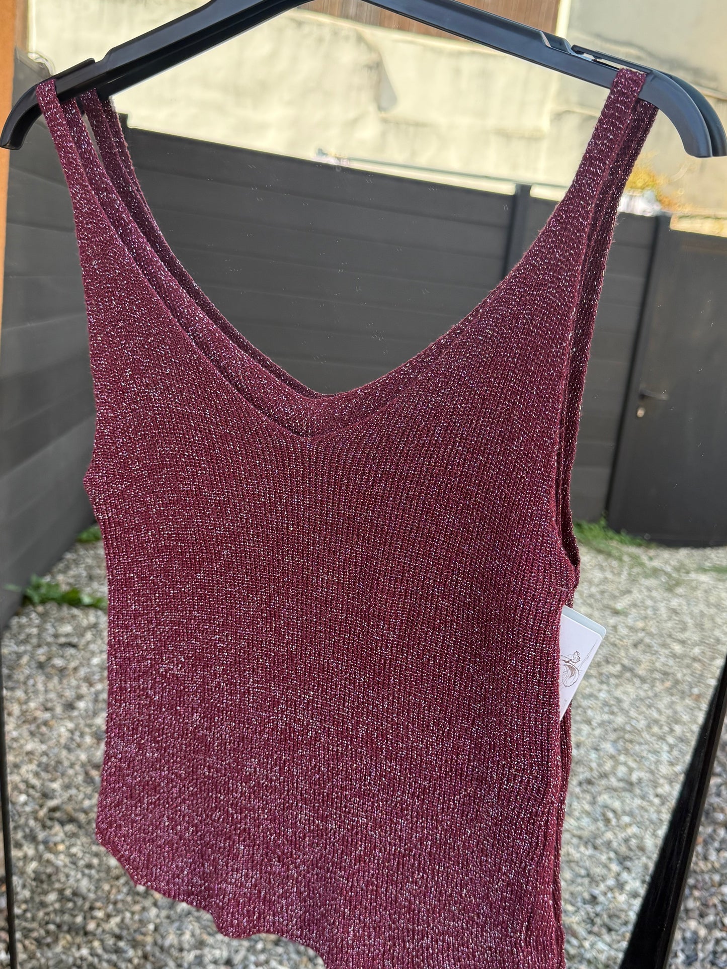 Top à paillettes