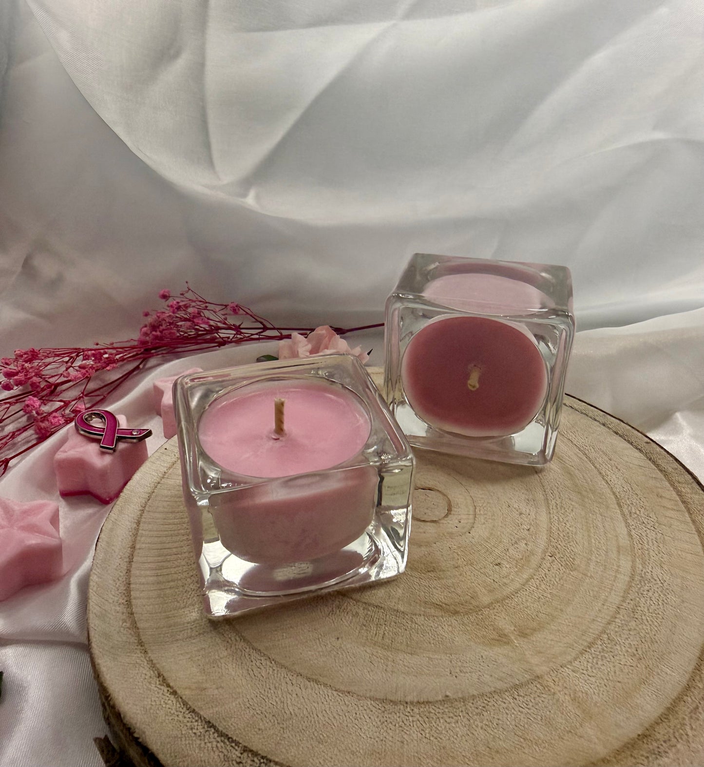 Bougie senteur rose