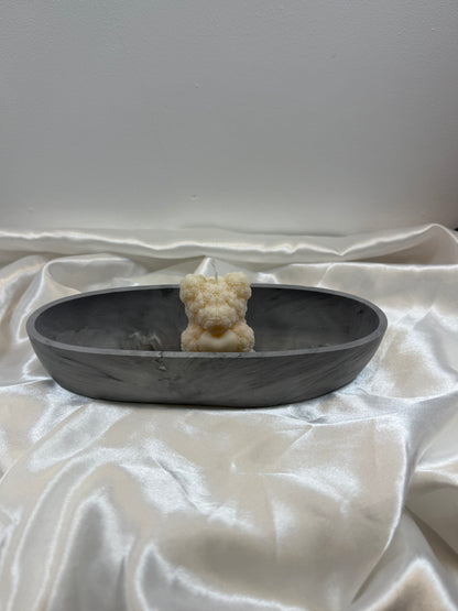Centre de table gris en plâtre