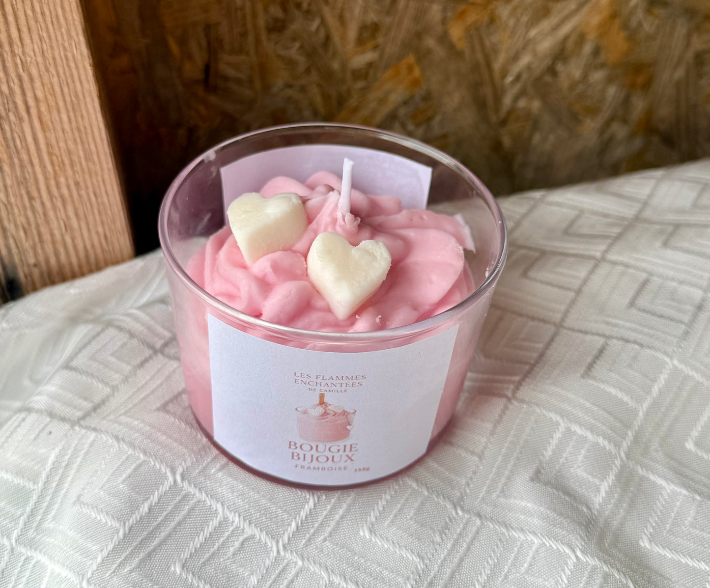 Bougie bijoux senteur framboise