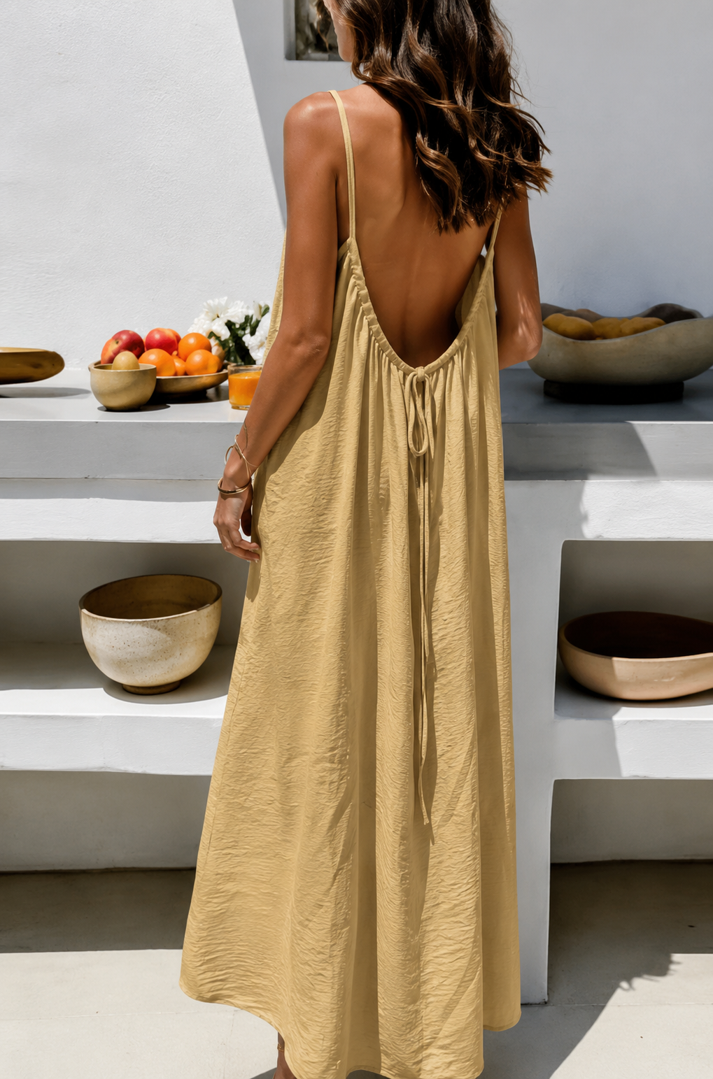 Robe longue dos nu
