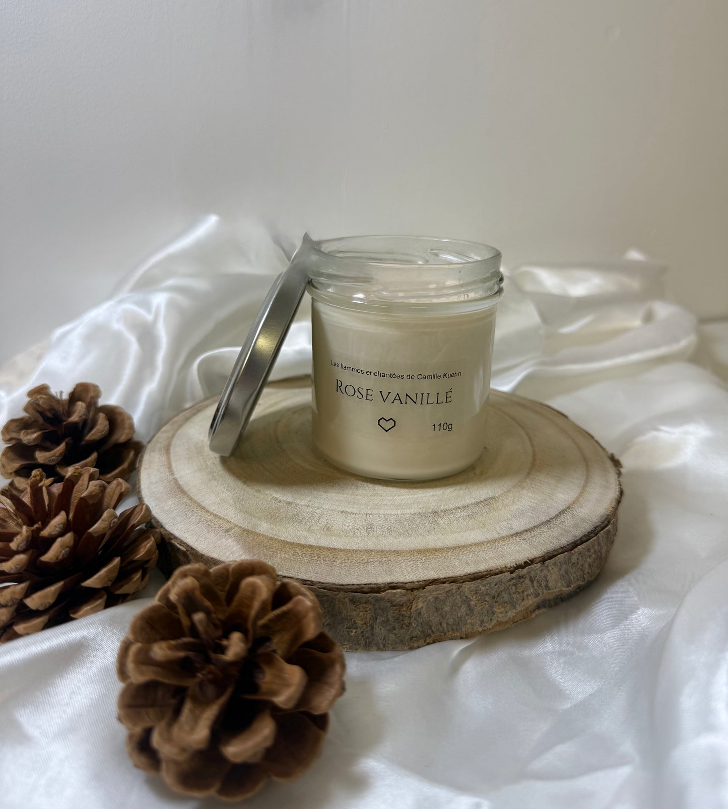 Bougie Artisanale - Rose vanillée