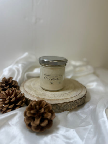 Bougie Artisanale - Rose vanillée