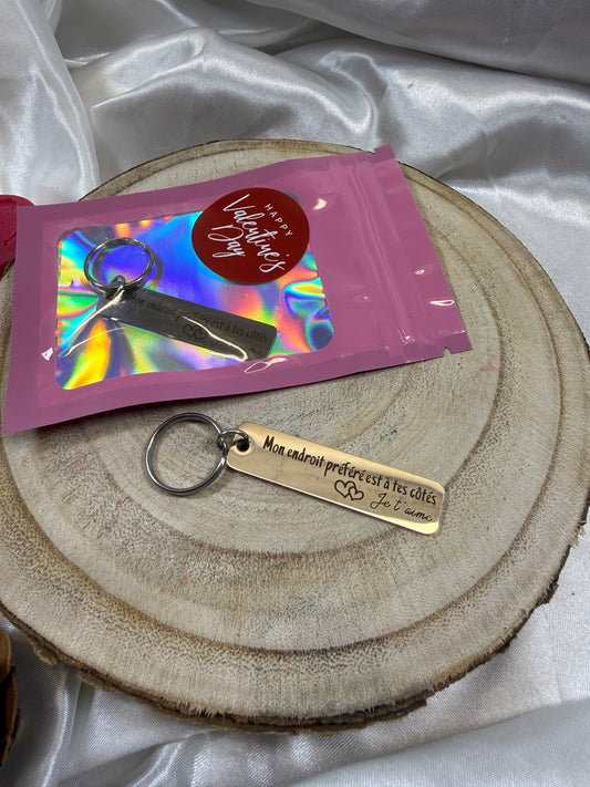 Porte-clé mot doux